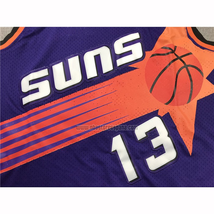Camiseta Phoenix Suns Steve Nash NO 13 Retro Violeta